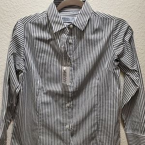 Pinstripe Button-Up Shirt